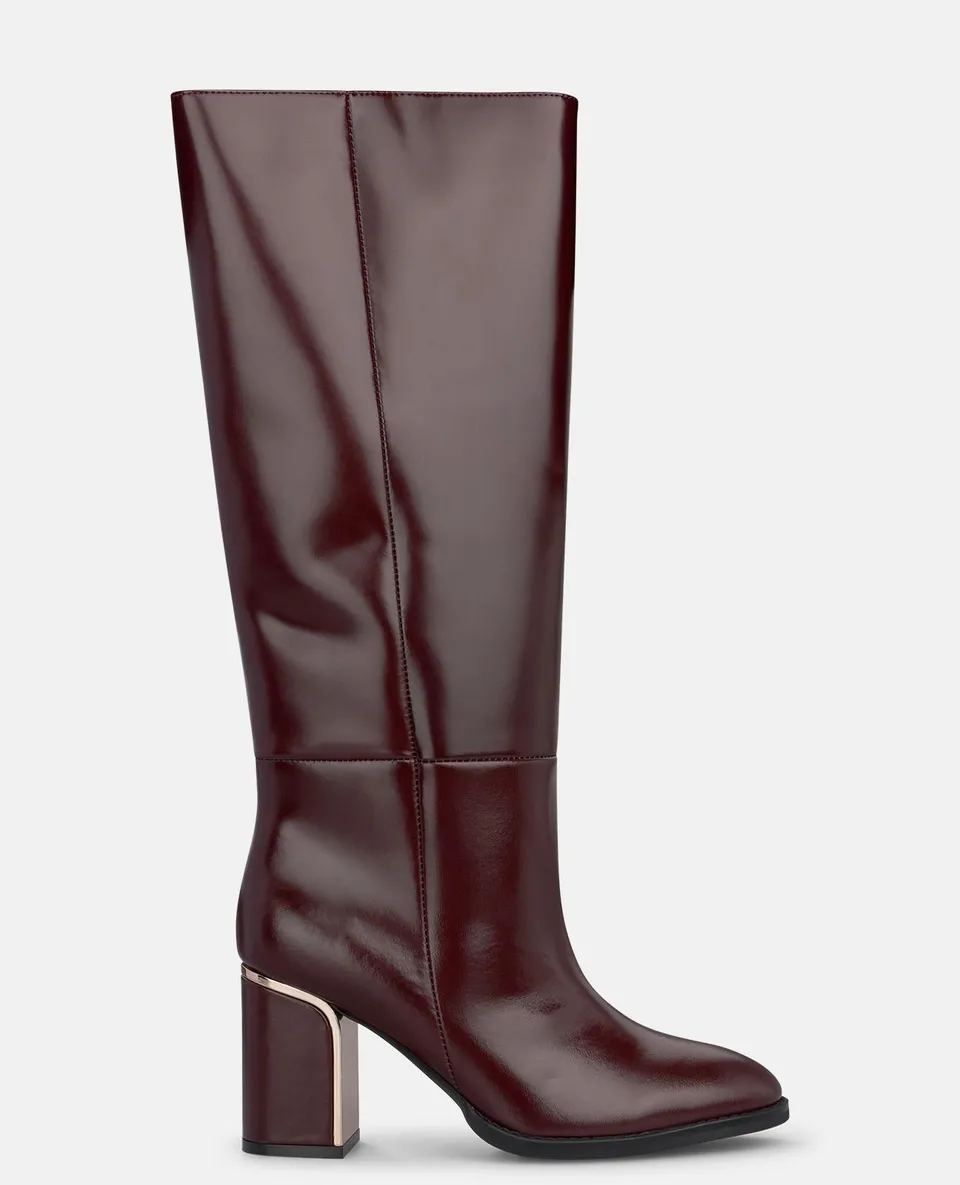 alma-en-pena-stiefel-mit-absatz-bordeaux-nappaleder-8-cm-blockabsatz image 1