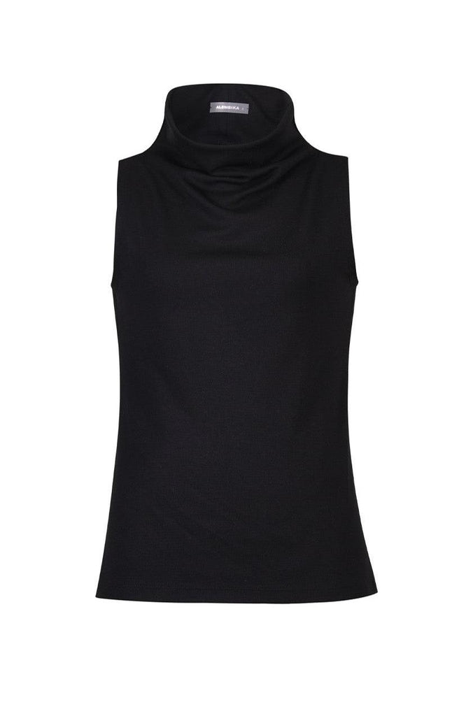 alembika-essential-mockneck-top-rmellos-schwarz image 1