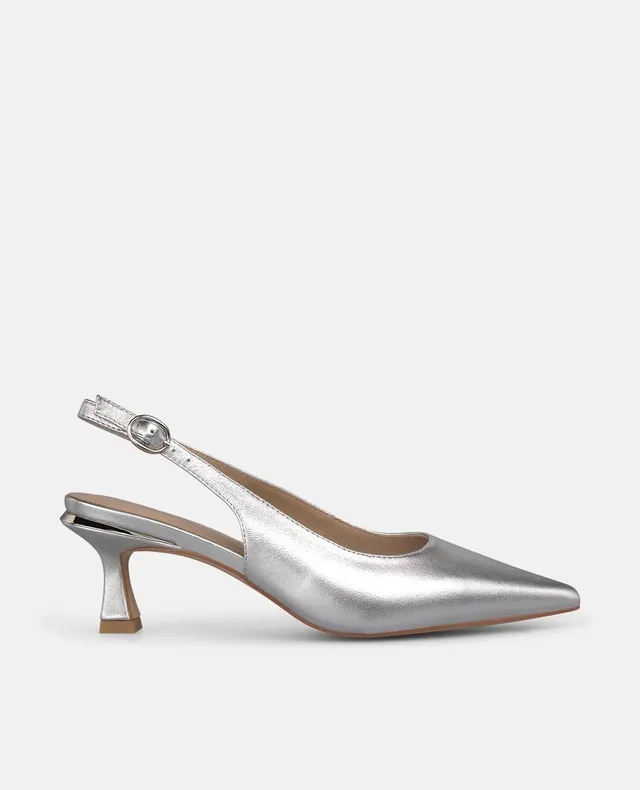 alma-en-pena-slingpumps-silber-metallic-spitze-kappe-6-2-cm-absatz image 1