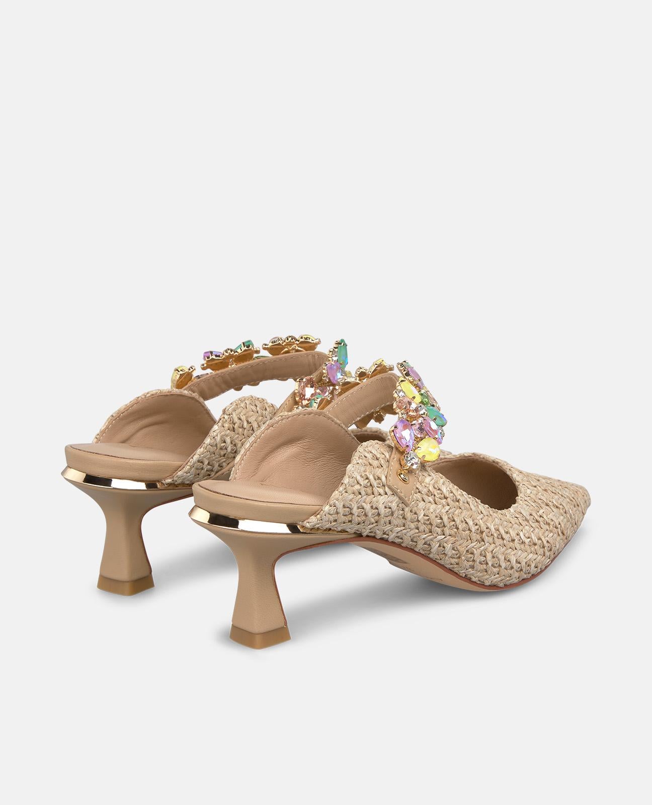 alma-en-pena-slingpumps-bast-beige-mit-strass-6-2-cm image 4