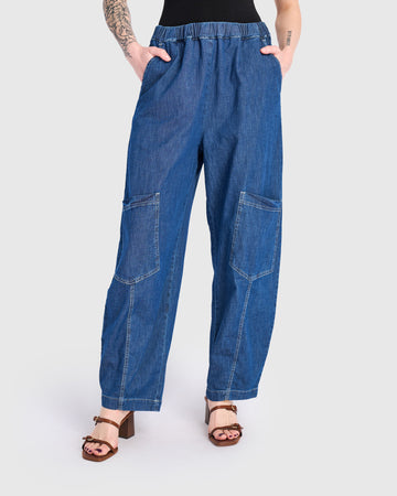 alembika-denim-papaya-relaxed-hose-blau image 6