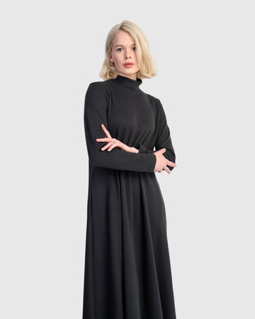 alembika-urban-cloud-a-linien-maxikleid-schwarz image 2