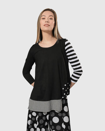 alembika-mod-flag-top-mix-punkte-streifen-shirt image 6