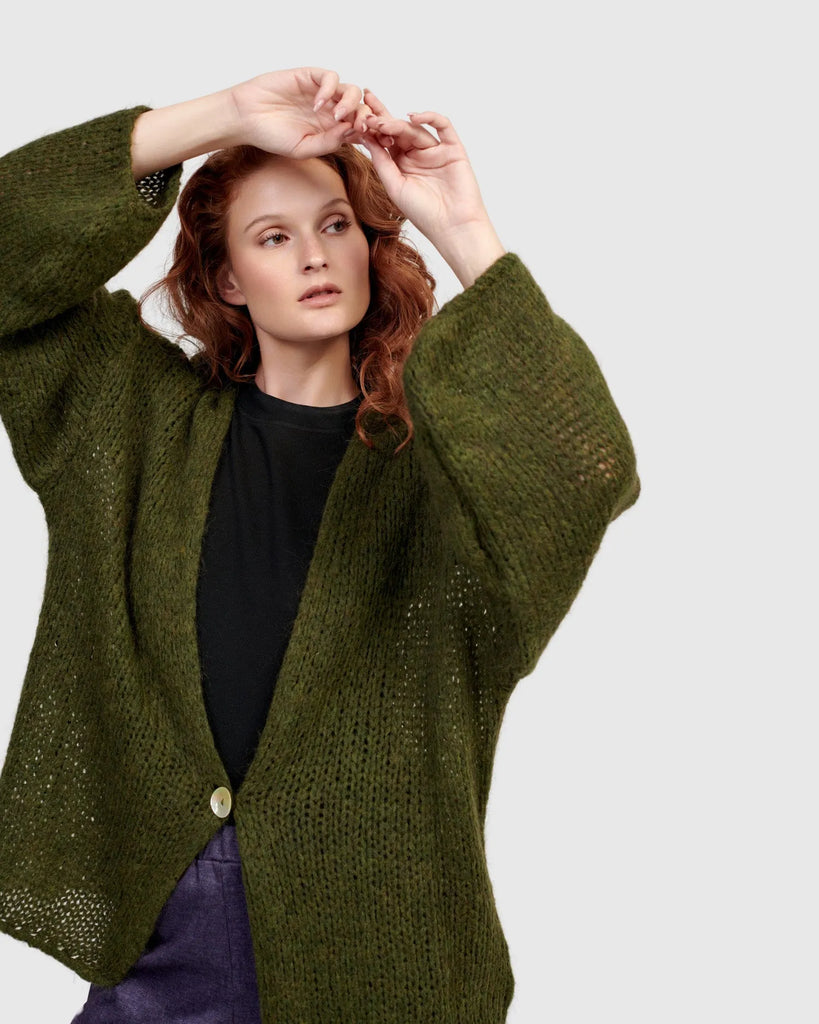 alembika-edith-strick-cardigan-forest image 1