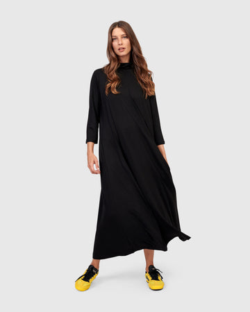 alembika-essential-a-line-dress-black-midi-a-linien-kleid-schwarz image 8