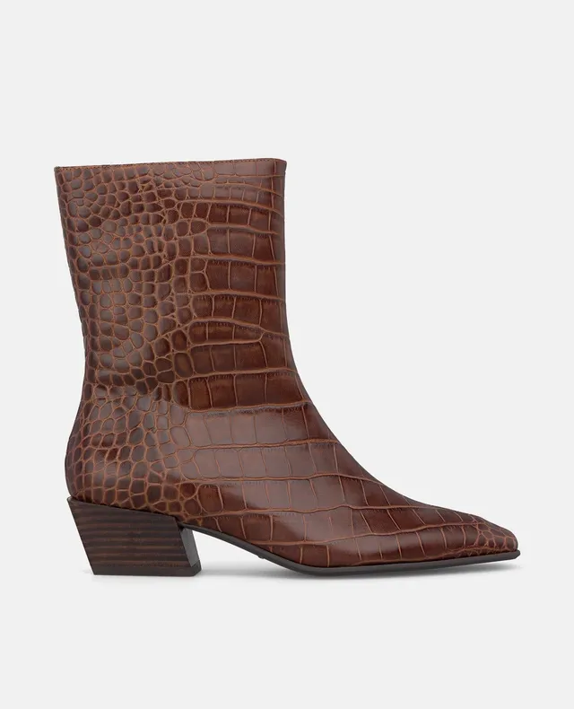 alma-en-pena-animal-print-leder-stiefeletten-camel-4-cm image 1