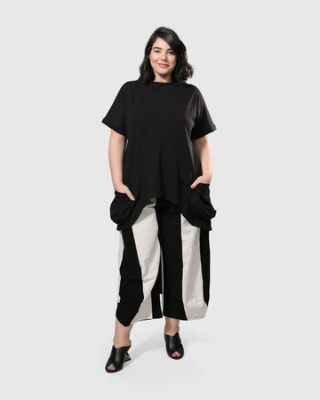 alembika-lina-stripe-lantern-hose-wei-schwarz image 2