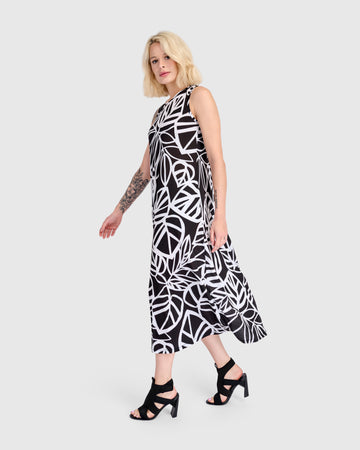 alembika-fronda-a-linie-midi-kleid-mono image 6