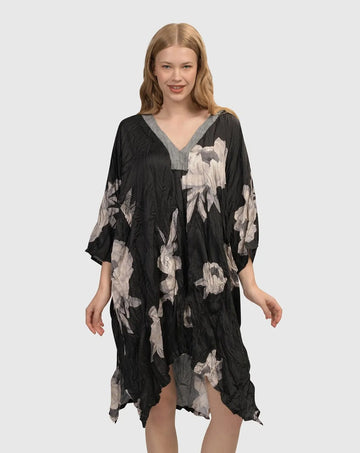 alembika-paige-crinkle-kaftan-tunika-kleid-rosen-baumwolle image 2
