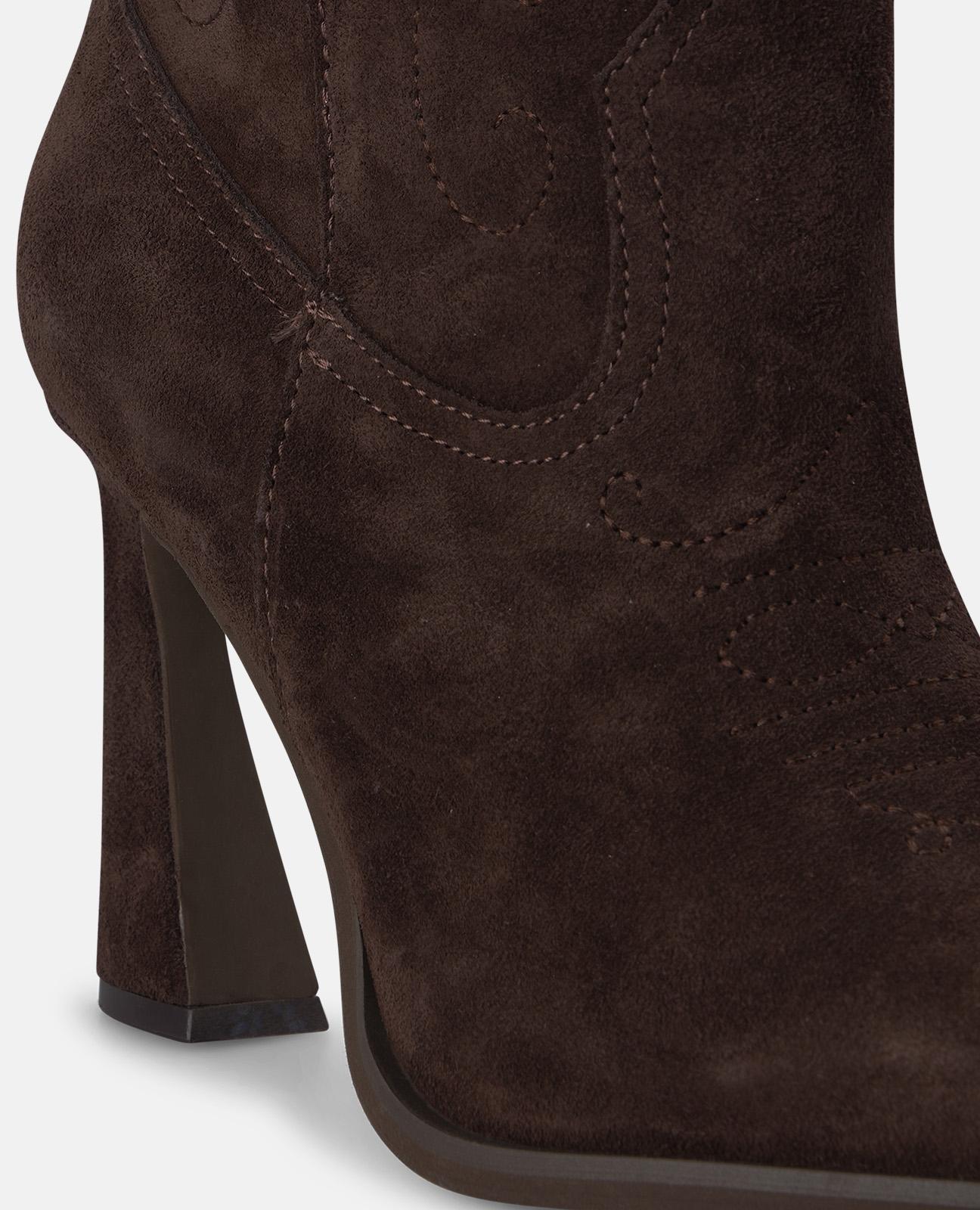 alma-en-pena-leather-cowboy-boots-bootie-braun-9-cm image 5