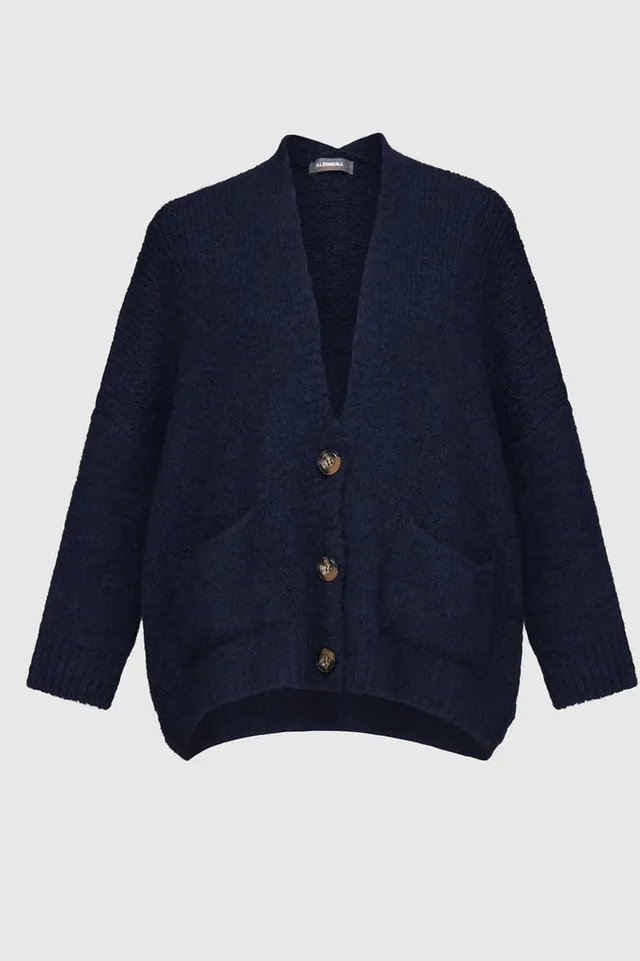 alembika-signature-cardy-sweater-navy-damen-cardigan-oversize image 1