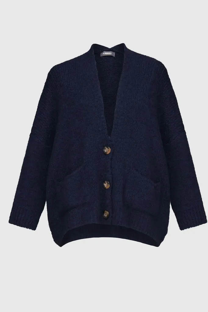 alembika-signature-cardy-sweater-navy-damen-cardigan-oversize image 1
