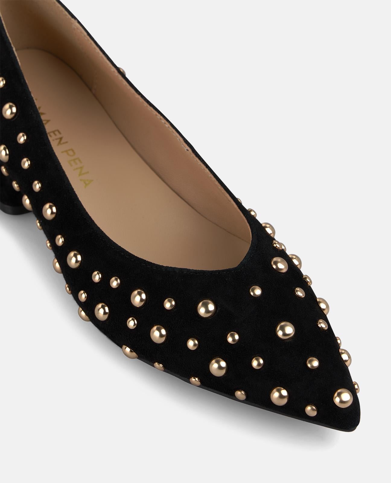 alma-en-pena-leder-pumps-schwarz-nieten-3-5-cm image 4