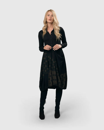 alembika-tekbika-dot-wonderful-kleid-black-khaki image 7