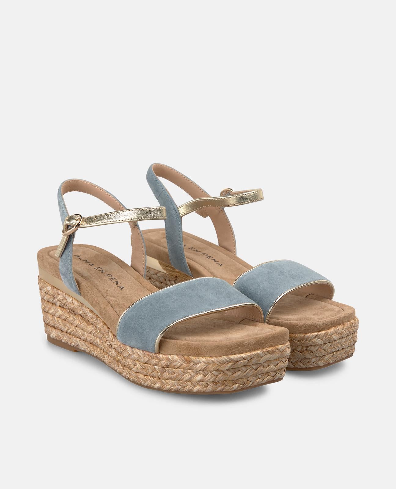 alma-en-pena-wide-strap-esparto-sandal-keil-blau-7-5-cm image 2