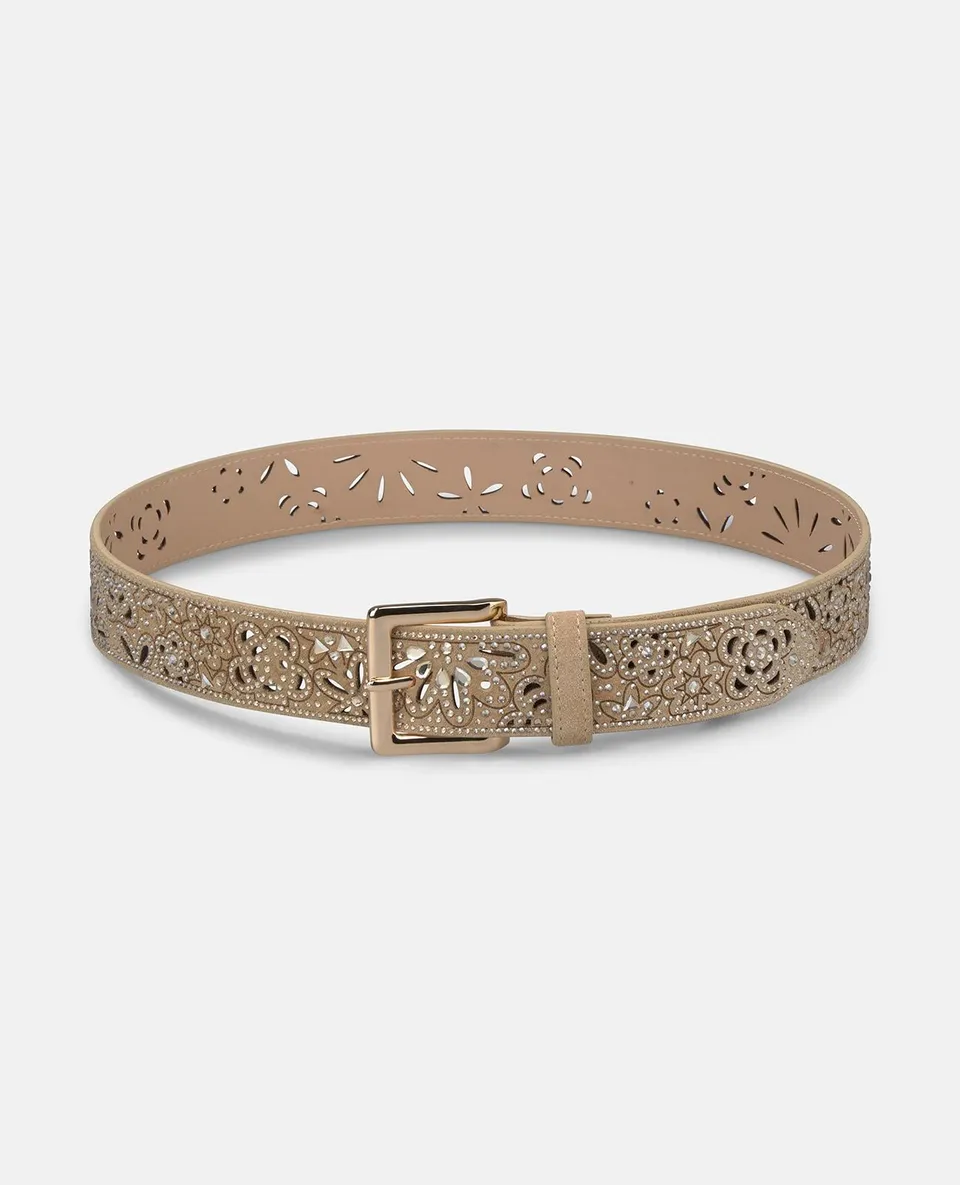 alma-en-pena-beaded-belt-4-cm-lederg-rtel-braun image 1
