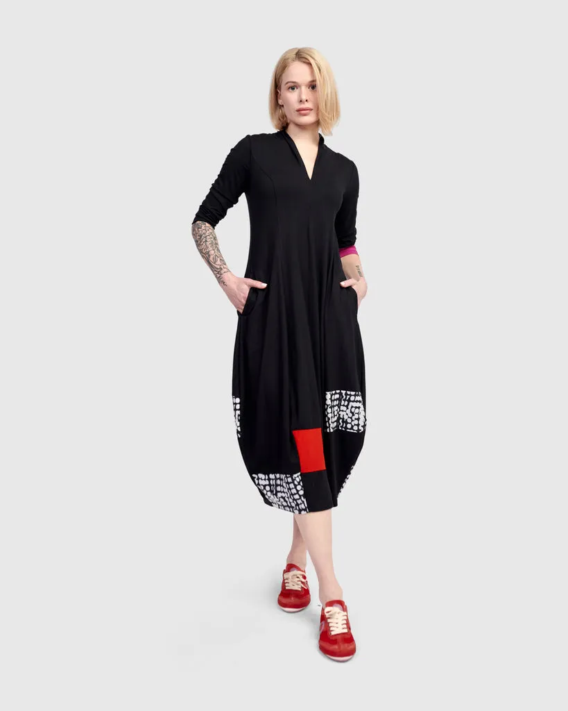 alembika-tekbika-daisy-cocoon-kleid-mix-midi image 1