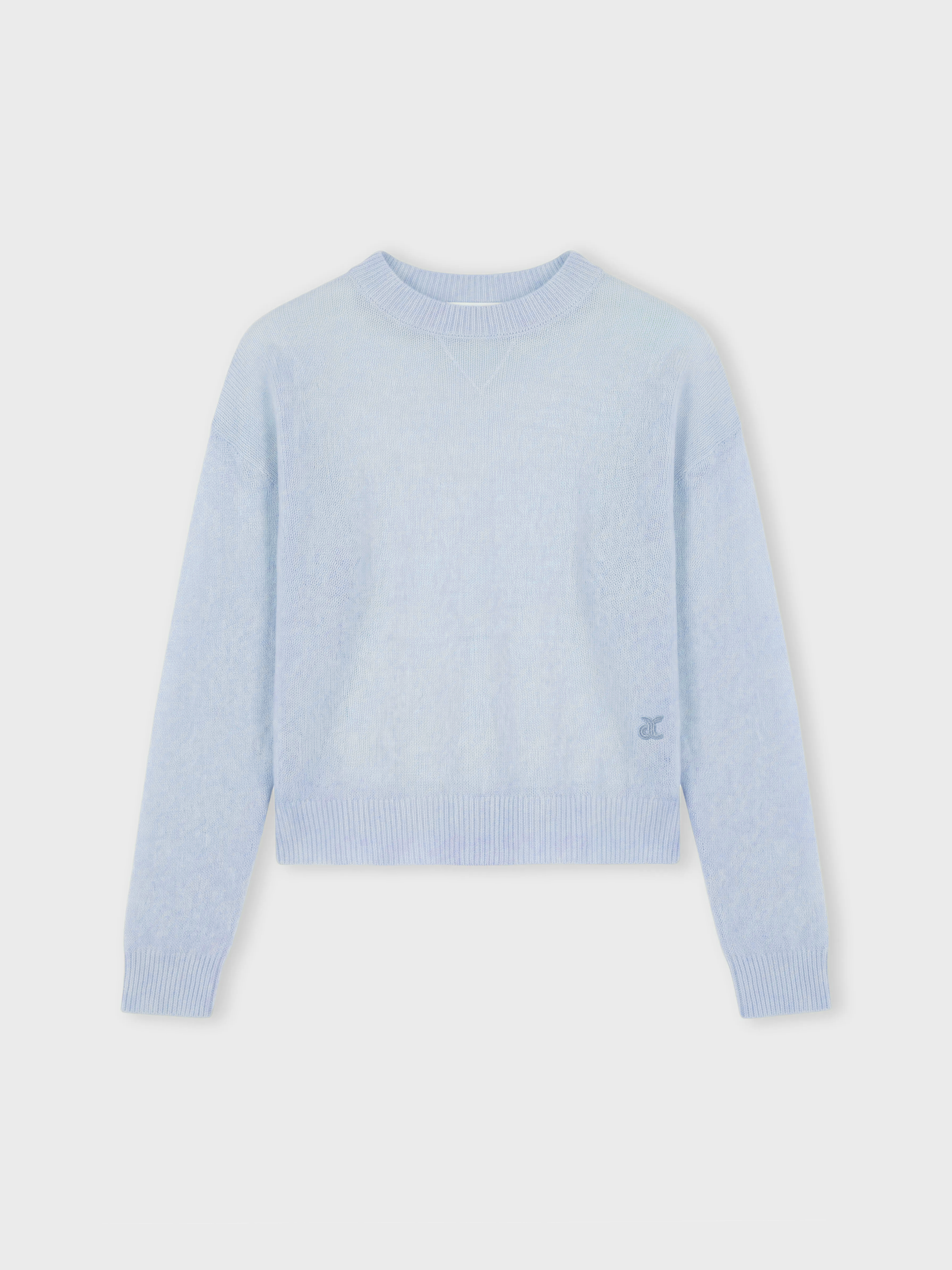 absolut-alma-damen-kaschmir-pullover-rundhals-blau image 1