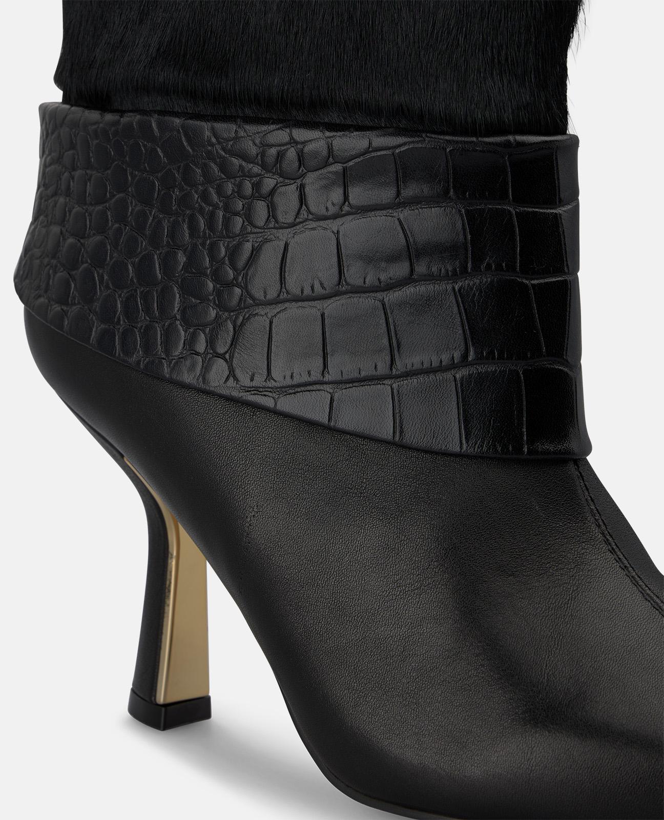alma-en-pena-suede-stiefeletten-animal-print-schwarz image 4