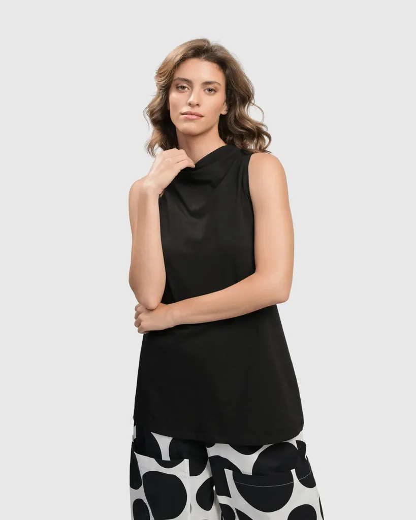 alembika-urban-sleeveless-mockneck-top-schwarz image 1