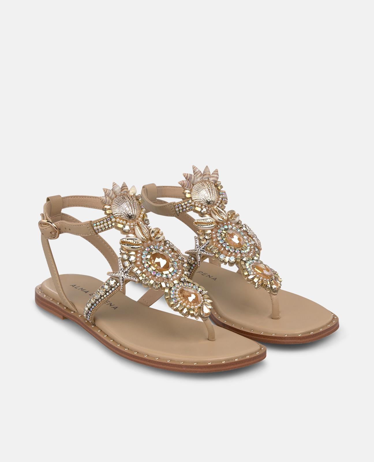 alma-en-pena-greek-style-flache-sandalen-marine image 3