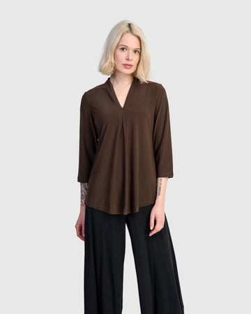 alembika-essential-slinky-v-neck-top-sepia image 6