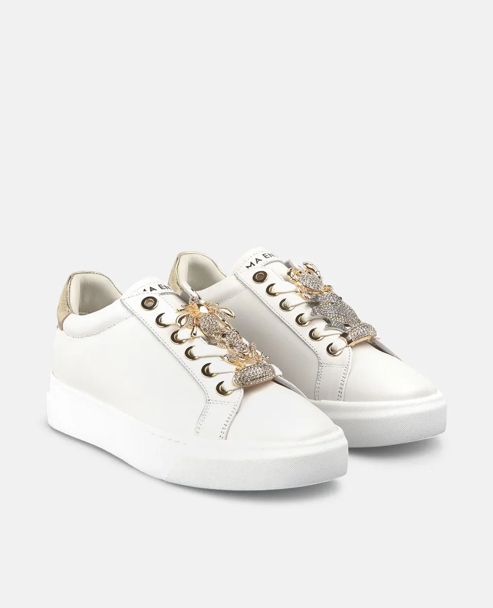 alma-en-pena-sneaker-gold-mit-schn-rung-plateau-3-5-cm image 1