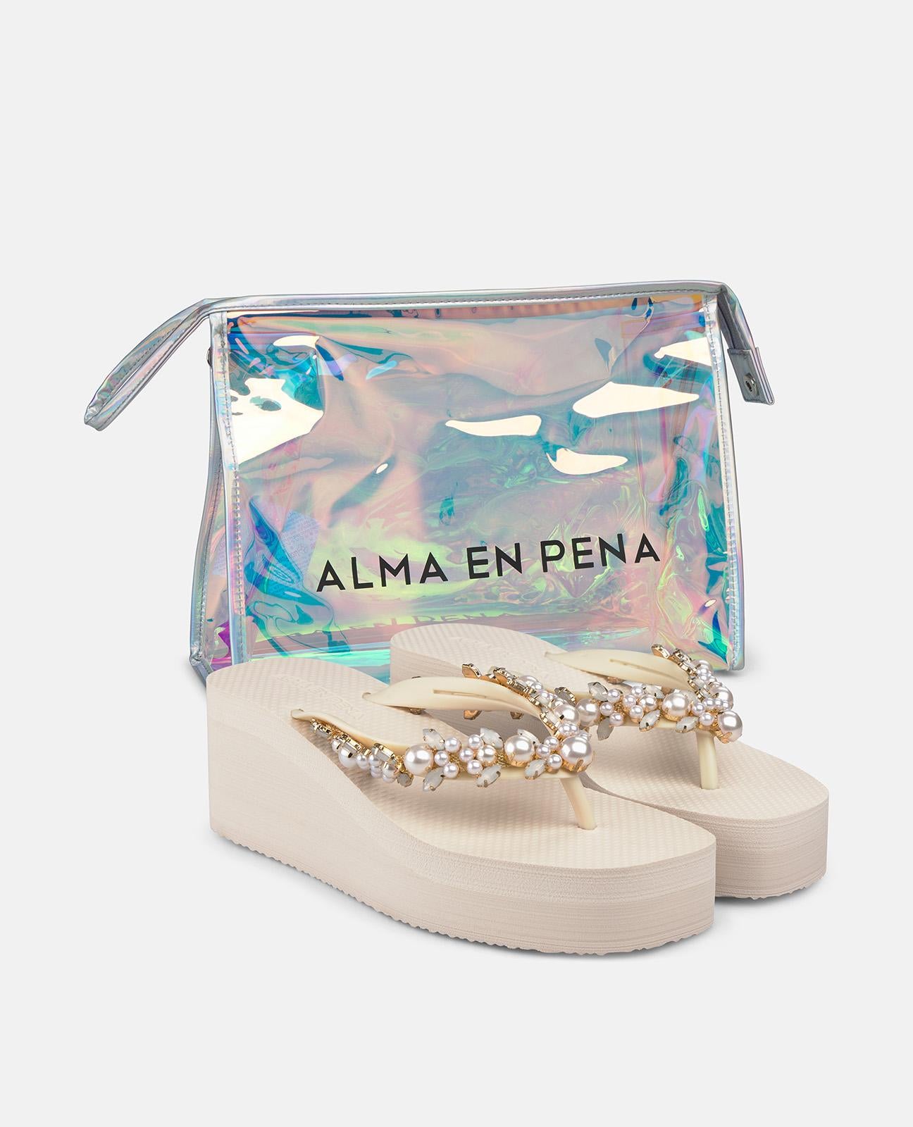 alma-en-pena-flip-flops-wei-mit-perlen-4-5-cm-sohle image 8