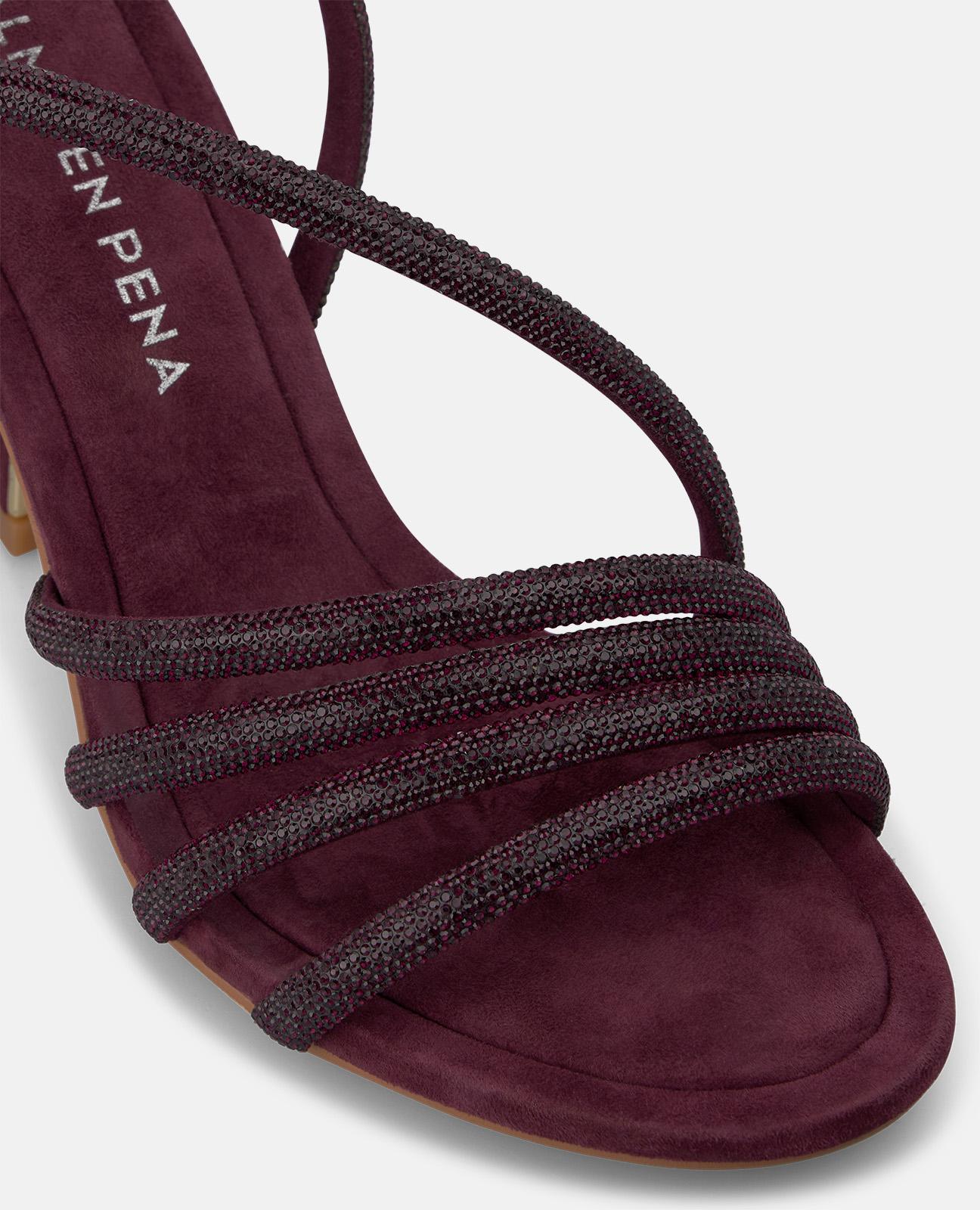 alma-en-pena-heeled-sandals-sandalette-bordeaux-8-cm-mit-schnalle image 4