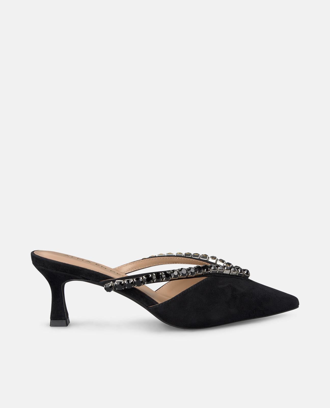alma-en-pena-kitten-mules-schwarz-spitzer-zeh-mit-strass-6-cm image 1