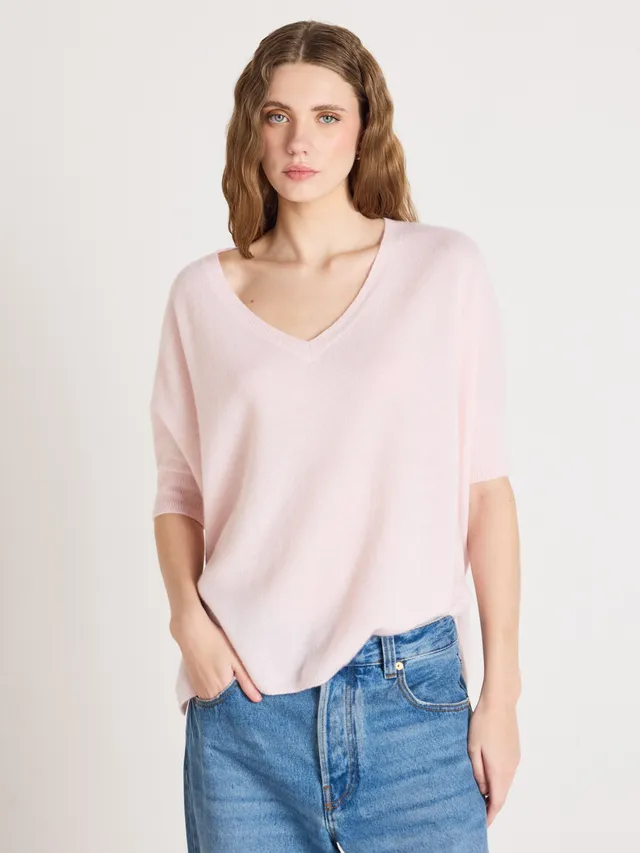 absolut-kate-poncho-pullover-kaschmir-damen-rosa-ballerina image 1