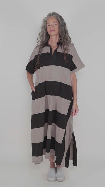 alembika-urban-marci-rugby-stripe-maxi-dress-ash-black image 6