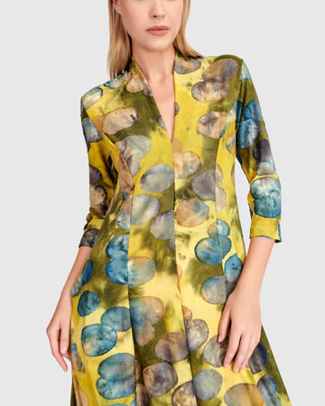 alembika-saffron-cocoon-kleid-gold-ocean-dots image 3