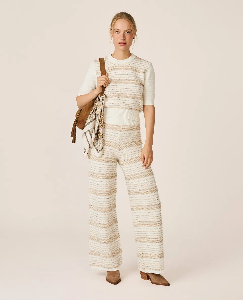 alma-en-pena-ribbed-striped-pants-rippstrick-hose-beige image 1