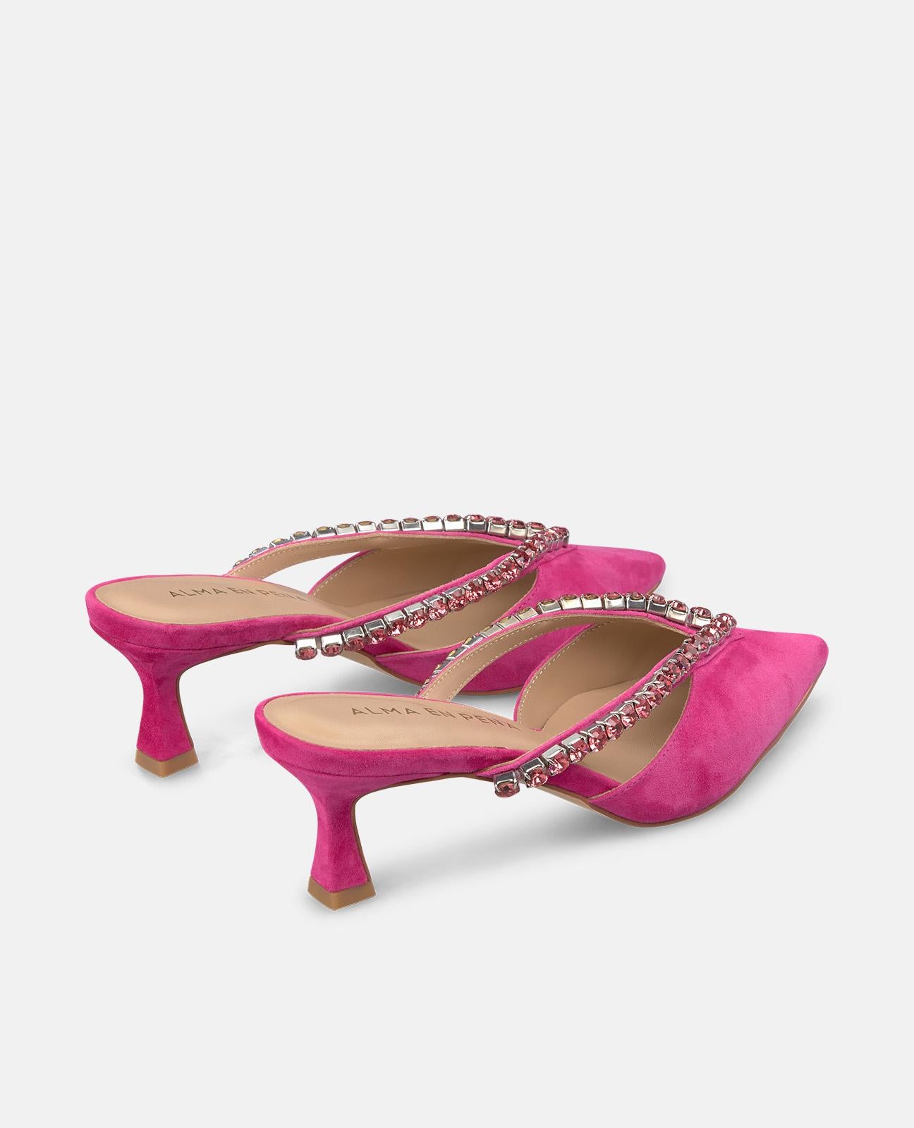 alma-en-pena-kitten-mules-mit-strass-riemen-und-6-cm-absatz-in-fuchsia image 3