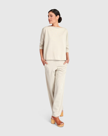 alembika-urban-boxy-top-cream-boxy-top-mit-stehkragen-und-kontraststreifen image 3