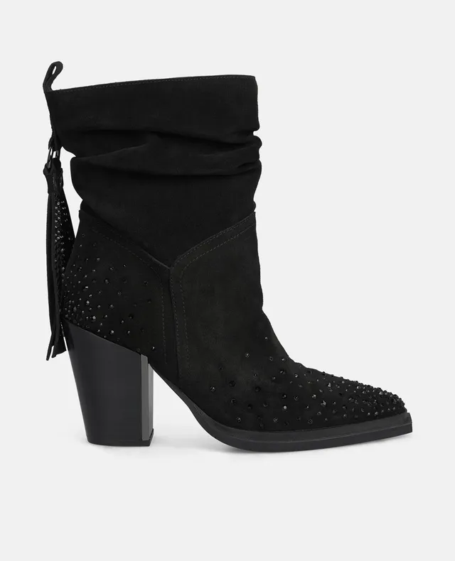 alma-en-pena-stiefelette-fransen-strass-schwarz-9-5-cm image 1