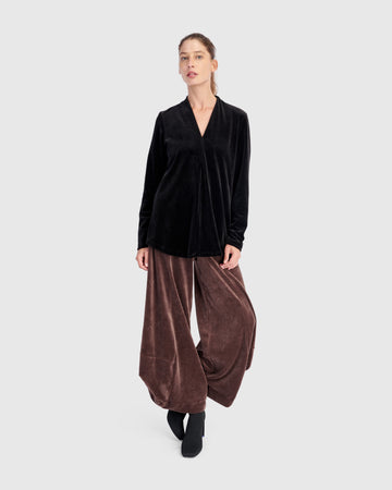 alembika-everyday-velvet-punto-pants-sepia-damen-samthose image 8