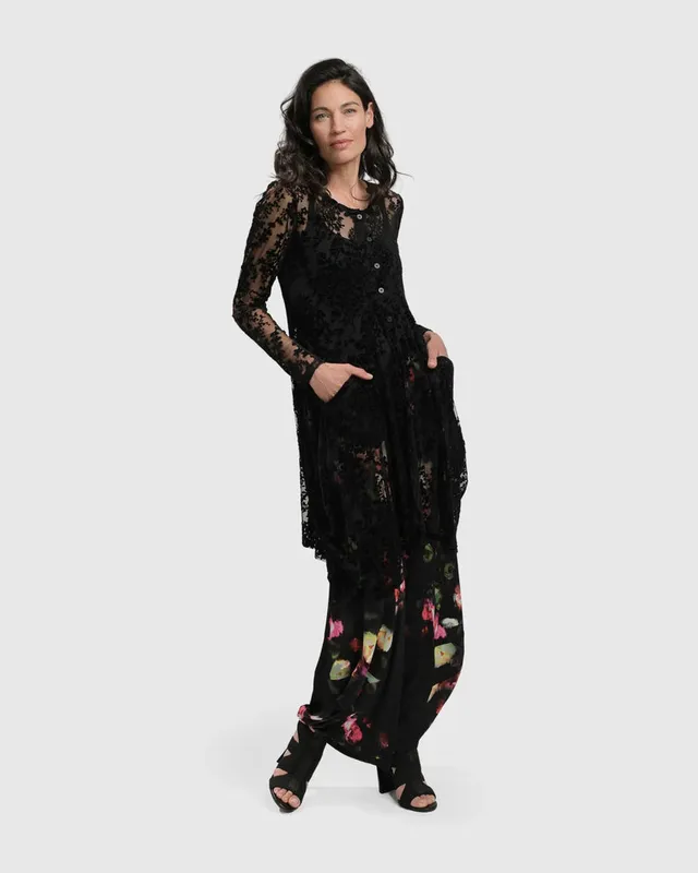 alembika-racey-lacey-button-down-tunika-lace-schwarz image 1