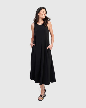 alembika-essential-sleeveless-midi-dress-black-damen-midikleid image 2