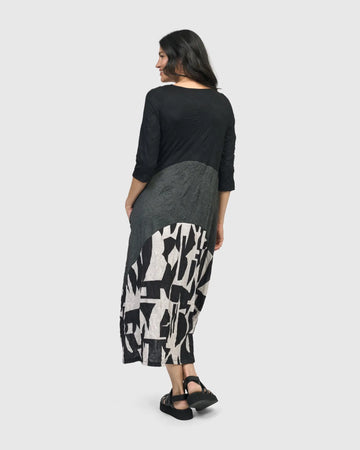 alembika-inkjet-maxi-dress-damen-kleid-mono image 6