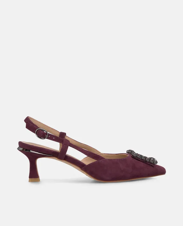alma-en-pena-low-heel-shoe-pumps-bordeaux-6-cm-strass image 1