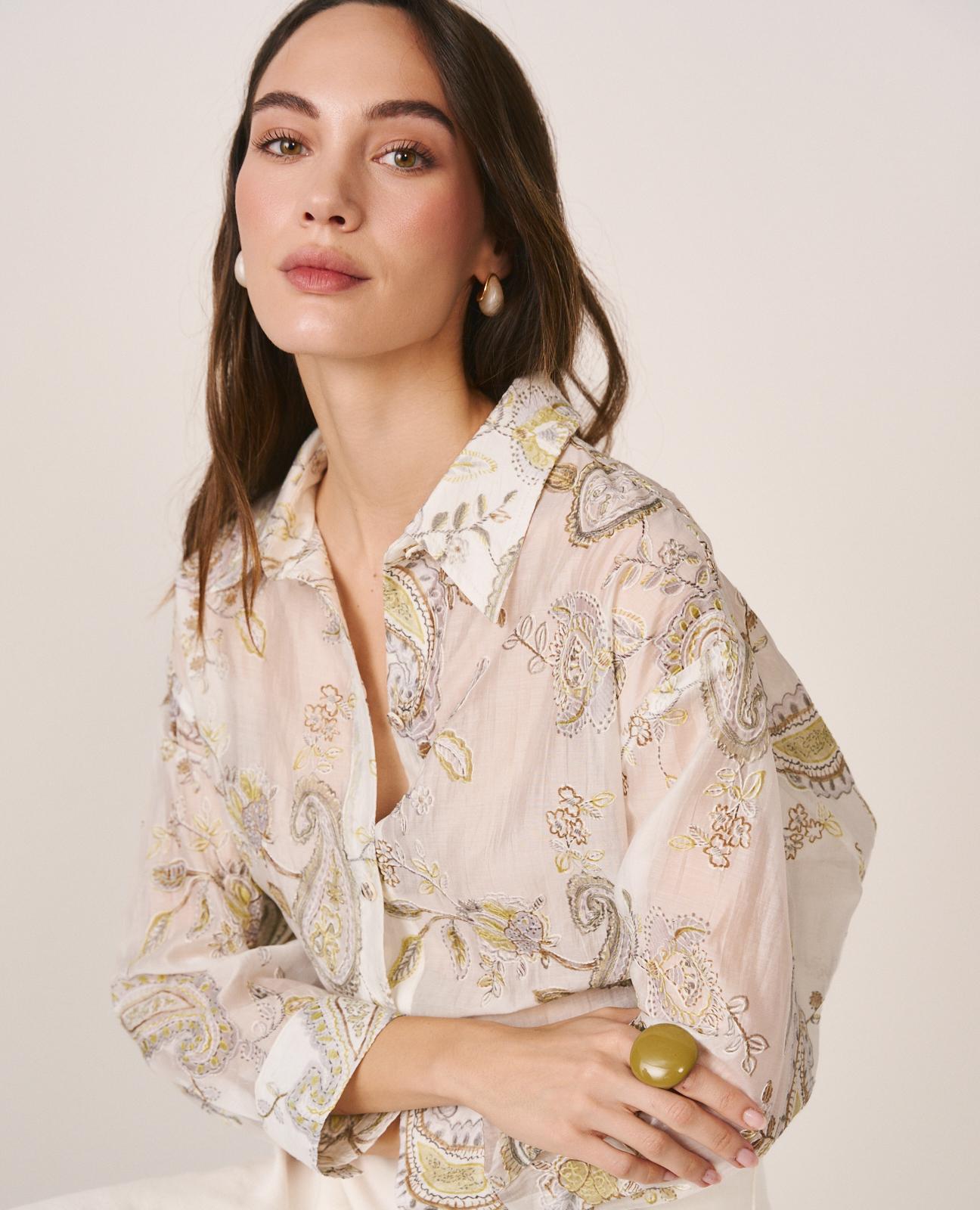 alma-en-pena-paisley-bluse-wei-mit-stickerei-langarm-hemdkragen image 4