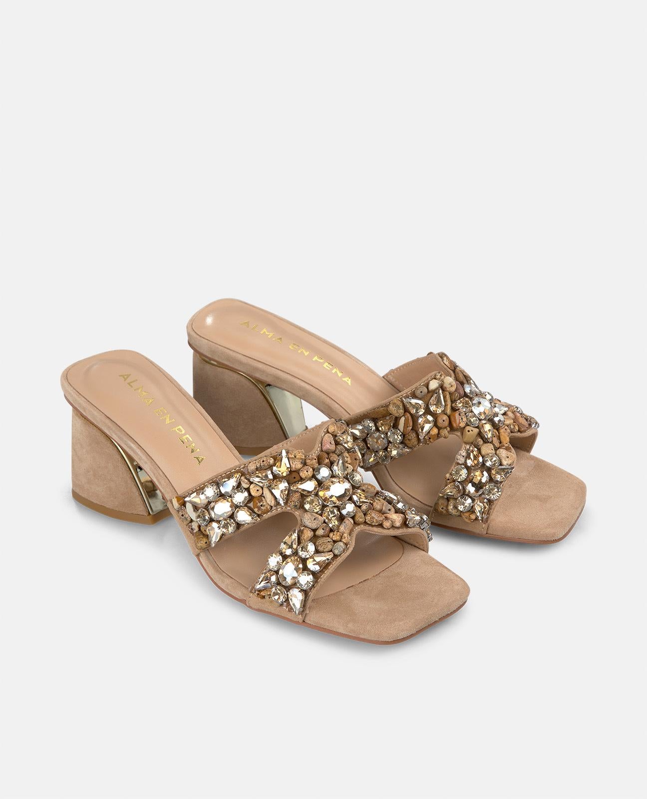 alma-en-pena-mule-mit-absatz-6-cm-arena-mit-strass-riemen image 2