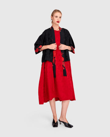alembika-suzu-swing-kleid-red-jacquard image 8