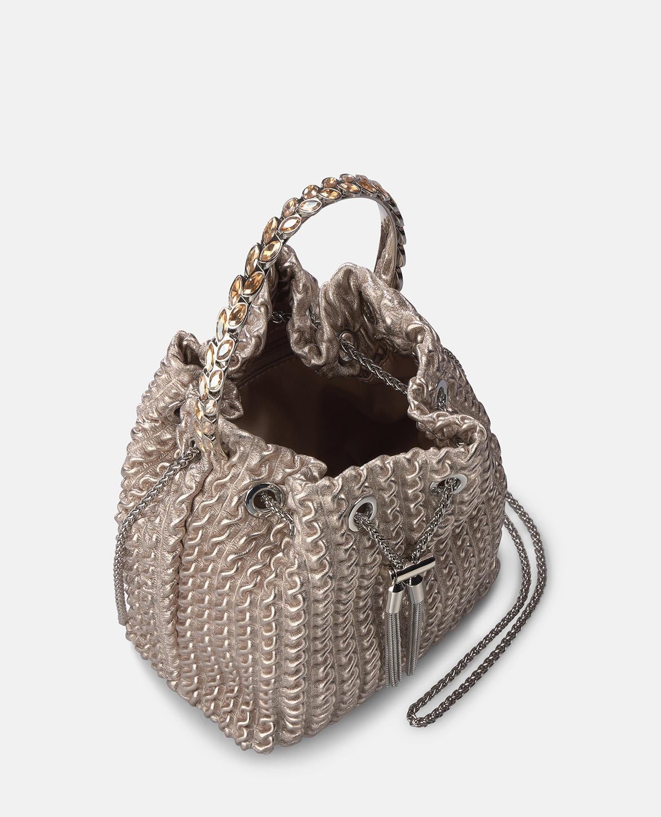 alma-en-pena-bowler-bag-clutch-bronze-leder-mit-strass-griff image 5