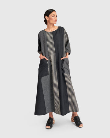 alembika-urban-daybreak-oversized-maxikleid-slate-stripes image 2