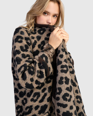 alembika-sable-cozy-draped-coat-leopard image 2