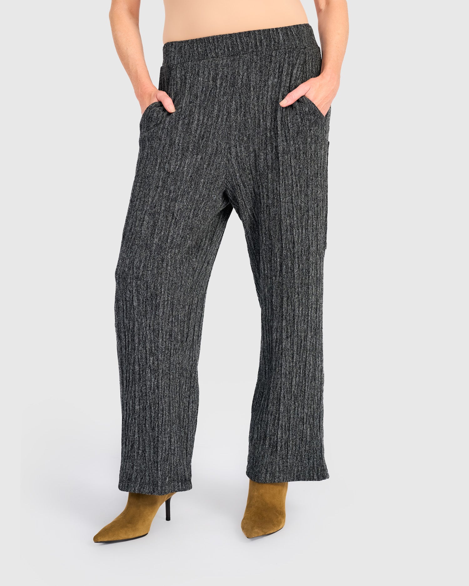 alembika-urban-heather-knit-straight-pants-graphite-strickhose image 5