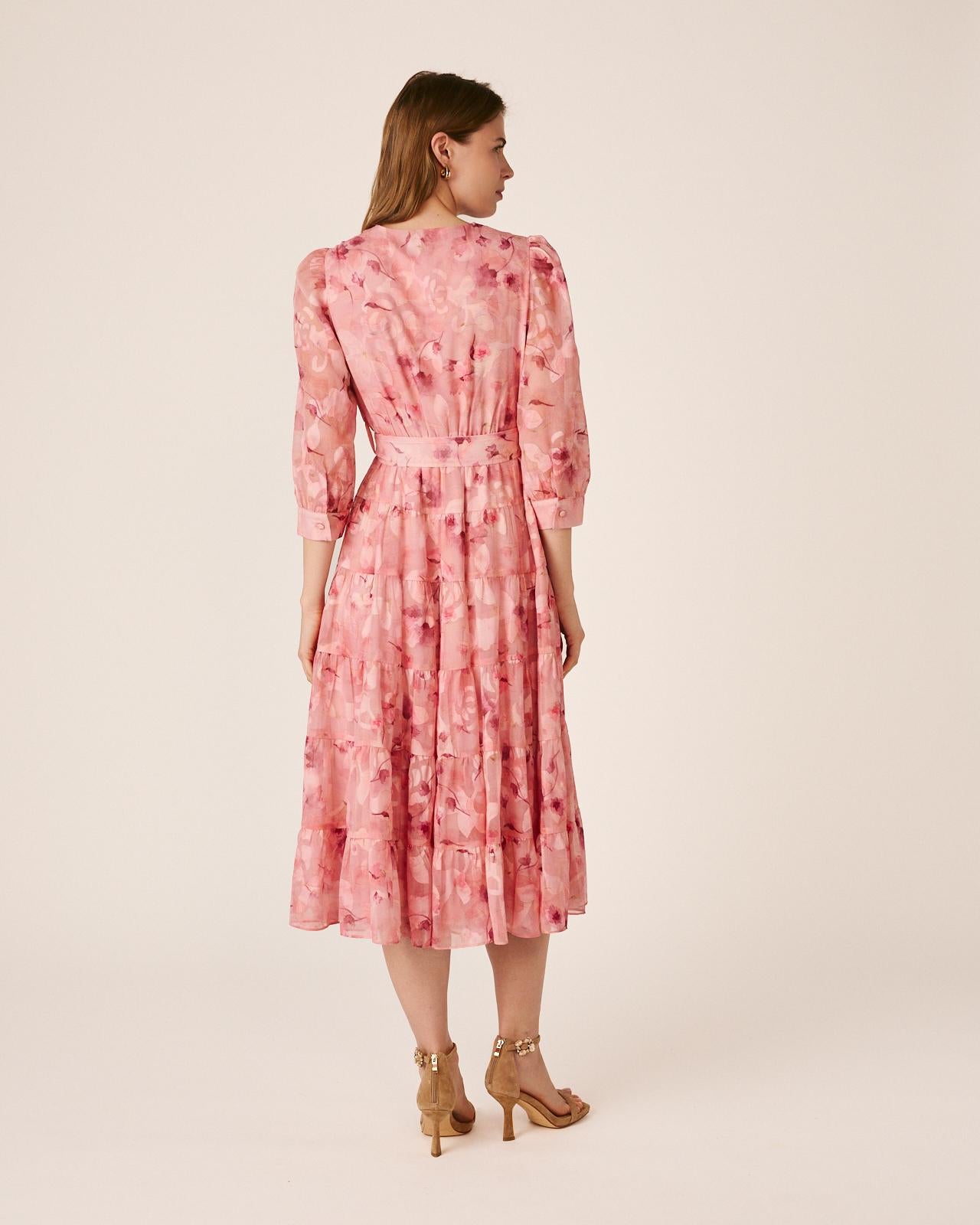 alma-en-pena-long-chiffon-dress-maxikleid-rosa-3-4-puff-rmel image 8